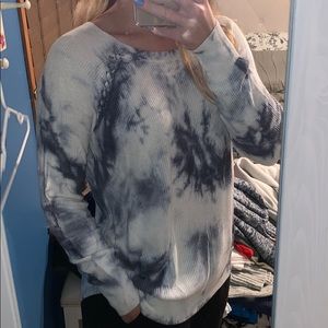 Blue and white sweater